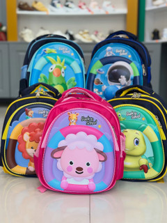 کوله پشتی رویه فایبر وارداتی با طرح حیوانات back to school